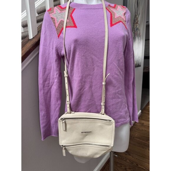 Givenchy Small Pandora Leather Crossbody Bag White/Cream - Picture 1 of 13